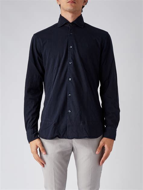 camicie burberry uomo prezzi|Camicia in cotone stretch (Navy) .